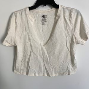 So wrinkled my apologies but v neck cropped tee!